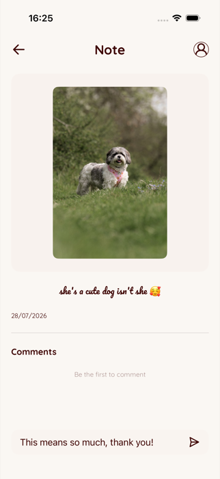 Leave a comment on a note