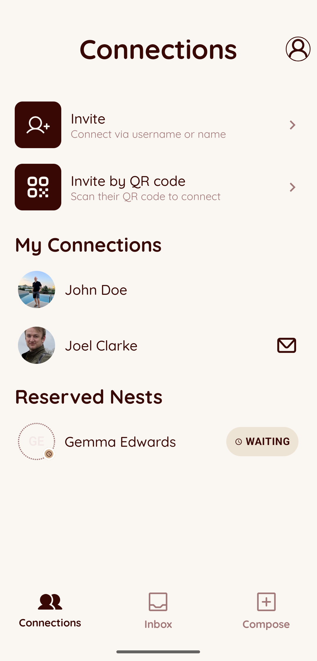 Your Connections list
