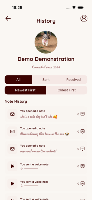 Revisit notes in your History