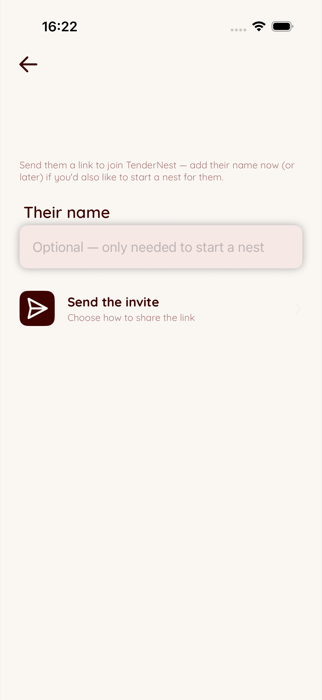 Invite a friend who isn't on TenderNest yet